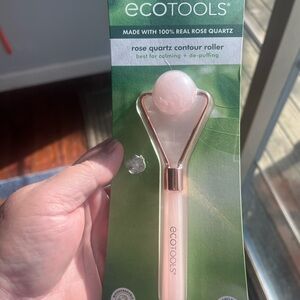 EcoTools Rose Quartz Facial Roller - Pink and Silver